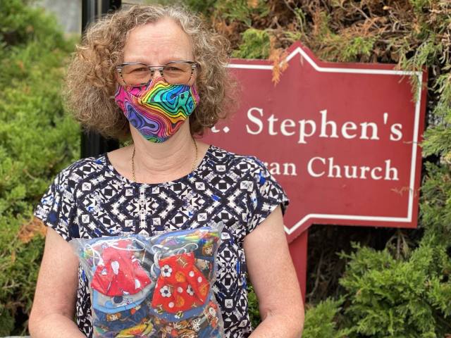Salemink mask donation to St Stephen's (Photo courtesy of St. Stephen's Lutheran Church)